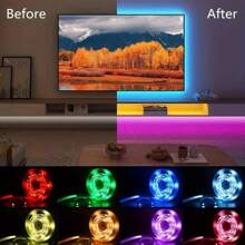 أضواء LED بأطوال 1 متر/ 2 متر/ 3 متر/ 5 متر/ 10 متر/ 15 متر/ 20 متر أضواء غرفة النوم بجهاز تحكم عن بعد 44 مفتاح، أضواء حبل ذكية متغيرة الألوان RGB متزامنة مع الموسيقى، ديكور غرفة النوم والمعيشة وحفلات عيد الميلاد