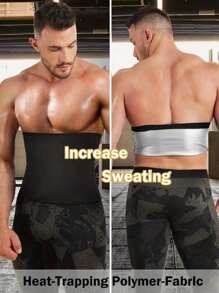 1 Stück Herren Sport Taillen Trimm Gürtel, Taillentrainer, Schwitzgürtel, Gummi Bauchkontrolle, Schlankheits-Weste, Kompressionsshorts, Silber feuchtigkeitsabsorbierend