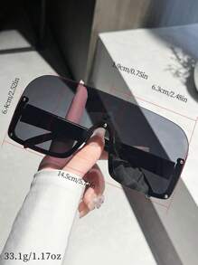 1 对女士/男士时尚黑色半框遮阳板时尚眼镜，高端时尚防护眼镜适合外出、旅行、海滩、节日、驾驶、运动、度假、街头、钓鱼、户外活动、派对