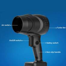 Jet Dry Mini Blower 35000RPM Air Blower Super Fan Turbo Battery Powered Portable, For Car Drying, Cleaning - US A Type Plug(110-127V) - View 8