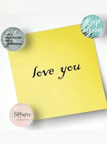 3pcs/6pcs/12pcs Set Random Inspiring Quote Crystal Glass Fridge Magnets