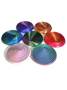 Placă cu spirală nebună imprimată 3D, artă 3D colorată, spirală 3D cu vibrații infinite, cadou drăguț de vacanță pentru Crăciun, Ziua Recunoștinței, Ziua Îndrăgostiților, Anul Nou