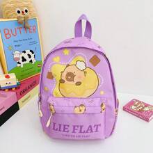 Cute Capybara Printed Backpack, Unisex Versatile Small Bookbag For Kids, Daycare Schoolbag - A - View 8