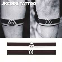 JKCODE TATTOO 2-In-1 Geometric Pattern Temporary Arm Band Tattoo, For Men & Women, Lasts 3-7 Days - Black - View 9