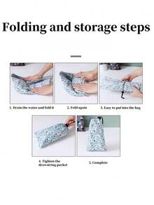 1 件便携式可折叠洗脸盆，隔热防漏储物袋，适用于洗脸、洗衣、旅行