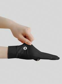 1 Pair Silicone Dot Anti-Slip Fingerless Gloves With Flip-Top, Breathable Icy Smooth Texture, Fashionable Premium Outdoor Travel Driving Gloves
