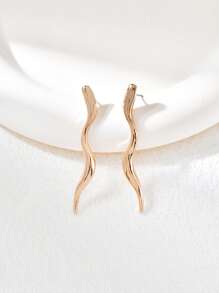 1pair Asymmetrical Personalized Earrings, European And American Style - Irregular Earrings - View 10