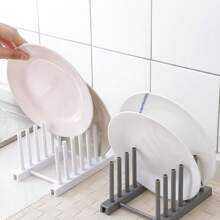 1 pieza Estante multiuso para almacenamiento de cocina, soporte extraíble para ollas y cucharones, escurridor de platos de plástico - Multicolor - Ver 3