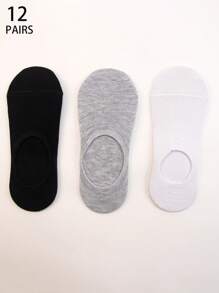 5/10/12/16 Pairs Women's Solid Color Comfortable Simple Dot Non-Slip Casual Boat Socks, Suitable For Home, Commuting, Leisure, Vacation, Holiday Gifts - Multicolor - View 11