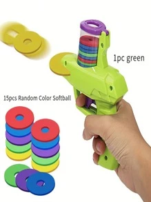 1 件互动式猫爱好者和猫妈妈爱玩具发射器，带 15 个软泡沫盘 - 适合所有猫爱好者和猫妈妈爱品种的趣味游戏，非电动塑料发射器，无需电池操作 - 彩色 - 查看 8