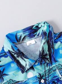 Cămașă hawaiană Aloha, cu mânecă scurtă, ocazională, respirabilă, de vară