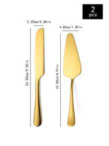 1pc/2pcs Stainless Steel Cake Shovel, Bread Knife, Dessert Knife, Wedding & Birthday Cake Shovel, Pizza Shovel Back To School