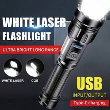 Powerful P70 Led Flashlights 5000LM Ultra Bright Tactical Light Emergency Spotlights Telescopic Zoom Light Built-In Battery, For Camping And Travel - Black - View 3