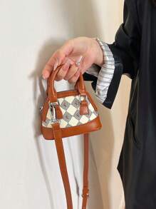 1pc Fashionable Retro Mini Shell Handbag, Cute Small Cosmetic Bag, Shoulder/Crossbody Bag Suitable For Women, Summer