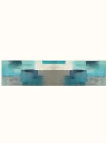 1/4/7 Placemat Table Runner, Turquoise Tablecloth, Teal, Yellow And Grey Tablecloth, Dresser Scarf, Abstract Art Table Tablecloth, Washable Rectangular Table Set Decoration, Suitable For Dining Room, Table Decoration, Wedding, Party Gathering, Daily Holiday Kitchen Banquet Table Decoration - Multicolor - View 14
