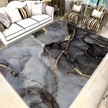 Local Rug, Luxurious Marble Pattern Rug With Backing, Machine Washable Rug, Dot-Plastic Backed, Room Rug, Bedroom, Home Office, Kids' Room, Playroom, Kitchen, Dining Room Mother's Day Home Bathroom Decor - Multicolor - View 20