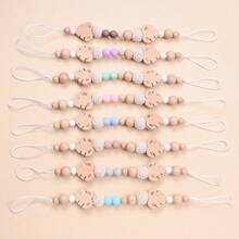 1pc Wooden Leaf Pendant Decor Hanging Rope, For Bag Charms, Bracelet, Keychain Lanyard Making - Multicolor - View 7