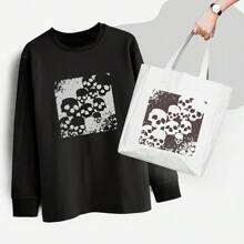 1pc Skulls Reusable Stencil For Painting On Wood, Wall, Furniture, Airbrush Drawing Template DIY Crafts,Back To School,School Supplies - 6*6inch - View 4