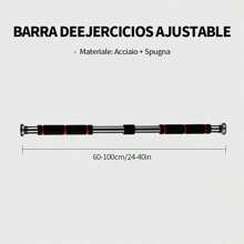 DDCAQIOUA 1 件门杆、门杆、引体向上杆门框可调节范围为 60 厘米至 100 厘米，无需螺丝即可安装，防滑、牢固抓握、泡沫手柄，适合家庭训练 - 黑紅色 - 查看 2