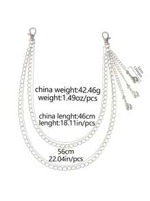 1pc Fashionable Giraffe Pendant Pants Chain, Versatile Hip-Hop Style Pants Chain For Men, Suitable For Teens, Casual Outdoor, Athletic, Vacation, Travel, Graduation Gifts, Birthday, Daily Wear