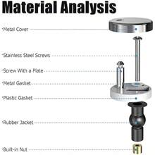 2 件/马桶盖固定膨胀螺丝马桶配件固定螺栓套装 - 不銹鋼 - 查看 2