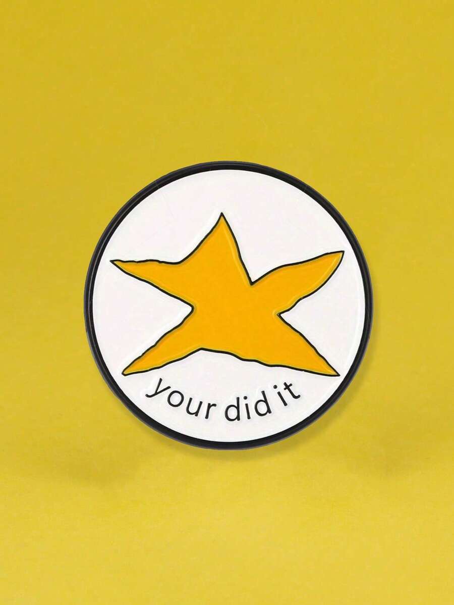 1pc Unique Zinc Alloy Creative Enamel Badge Brooch For Men And Women - Fashion Accessory Pin For Backpacks, Hats And Jackets - Perfect Birthday Gift For Friends And Family - 1pc - View 1