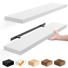 Tomnk 2pcs 22in Bookshelves, Floating Shelves For Wall, Shelves Wall Mounted Shelf With Invisible Bracket For Bathroom, Living Room, Bedroom, Kitchen, Office Decor, Room Decor, Home Decor - Nhiều màu - Xem 8