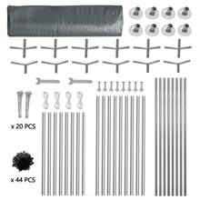 SYMCAVE 12X20FT Carport Car Port Canopy Grey Without Sidewalls - Grey - View 4