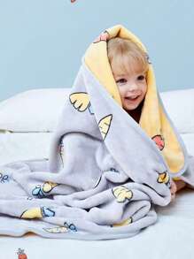 1pc Printed Flannel Soft & Cozy Baby Blanket, Anti-Static Newborn Toddler Nap Plush Throw Wrap - Multicolor - View 12