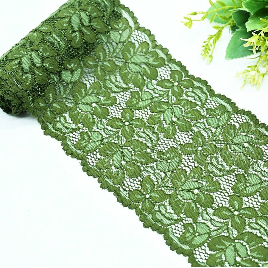 VEN003 "Elegant Lace: Delicacy That Transforms Your Creation" - Army Green - View 1