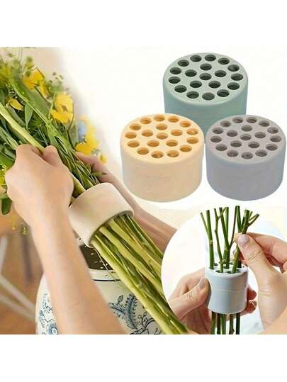 1pc Large Versatile Flower Arrangement Pot Reusable Spiral Bouquet Holder Stem Fixer, Lightweight Plastic Planting Tool Indoor/Outdoor Birthday Graduation Home Vase Room Glass