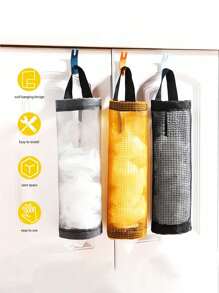 Garbage Bag Organizer Hanging Shopping Bag Shoe Cover Organizer Mesh Plastic Bag Hangable Put Plastic Bag Collector Kitchen Trash Bag Multi-Functional Shopping Bag Kitchen Storage Sundry Savings Bag Withdrawable Large Capacity Storage Bag Storage Bag Kitchen Plastic Bag Organizer Graduation - Multicolor - View 6