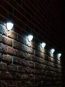 Luzes de Parede Solares para Uso Externo À Prova d'Água, Luzes de Deck Embutidas de Plástico com Hardware de Instalação, Bateria de Níquel Recarregável por Energia Solar, Luminária Embutida Resistente à Água para Cerca, Pátio, Escadas da Garagem - Preto