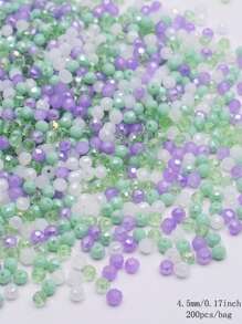 200Pcs A Bag 2.5x3mm /3x4.5mm Small Size Crystal Flat Bead  Crystal Glass Beads  Mix Color Beads For Jewelry Making DIY Accessories  Necklace Braclerts Hand Made