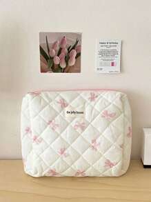 3-Piece Makeup Tool Storage Set 3-Piece Quilted Cute Style Cosmetic Bag Travel, College Dormitory, Bathroom Toiletry Bag Large Capacity Portable Cosmetic Bag Girls Gift Travel Essentials Holiday Essential Cosmetic Bag Beauty Makeup Bag