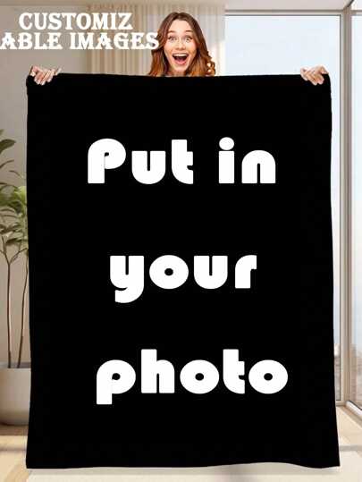 1pc Customized Text Blanket, Bedding/Sofa/Indoor/Outdoor Throw, Friend Gift, Washable Soft & Warm, Personalized Unique Ideal Gift For Birthday, Graduation, Sofa, Bed, Living Room,Stylish,Fashion,Hipster,Casual,Minimal Chic,Personalized,Customized,Custom,Unique,Guy Costumes,Capsule Wardrobe,Men Basic/Street Style,Ideal Gifts For Him,Boyfriend,Family,Friends,For Birthdays,For Vacation/Holiday,For School/Competition,For Sports/Climbing