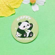 Accesorio de broche/insignia de metal con diseño de oso y panda de dibujos animados, accesorio para ropa y bolsos