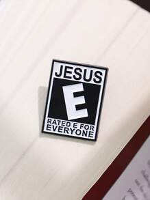 7pcs Jesus Saves Enamel Pins Simple Black Fish Shape Vintage Brooches Lapel Badges Classic Jewelry Gift For Friends - Multicolor - View 3
