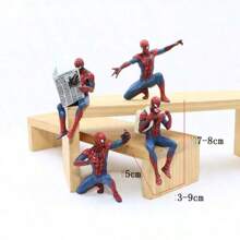 Marvel 4pcs Marvel Combination Of Spider Man, Creative Handmade Crafts For Bags And Backpacks, Home And Bedroom Decoration Ornaments, Office Desktop Ornaments, Spider Man Themed Party Photography Props, Car Decorations Gifts Birthday Graduation