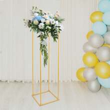 Gold Flower Holder For Home Party Wedding Decorations Flower Stand, Flower Display Rack Decorations For Wedding Party Event, Summer Birthday Gifts Beach Back To School School Supplies Room Decor - Gold - View 3