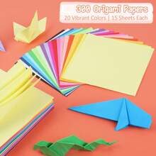 Set de 200 de bucăți de hârtie lucrată manual, 10 culori, excelent pentru origami, arte și meșteșuguri, rechizite de birou, albume, cusut, instrumente de fabricare a hârtiei - material de hârtie de înaltă calitate