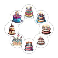 500pcs Cake Stickers, 1-Inch Self-Adhesive Paper Seals, Used To Design Series Stickers, For Gift Flowers, Dessert Gifts, DIY Decorative Boxes, And Packaging Labels.