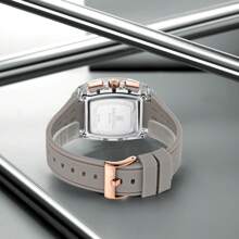 NAVIFORCE 男士石英运动腕表 - 桶形多功能计时码表，42.5毫米大表盘，超柔软透气表带，经久耐用，适合健身/商务场合，男士完美礼物