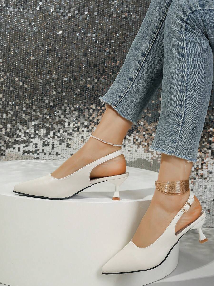 2025 neue Mode Elegant und vielseitig High Heel Spitzschuh Damenschuhe