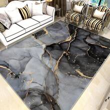 Local Rug, Luxurious Marble Pattern Rug With Backing, Machine Washable Rug, Dot-Plastic Backed, Room Rug, Bedroom, Home Office, Kids' Room, Playroom, Kitchen, Dining Room Mother's Day Home Bathroom Decor - Multicolor - View 2