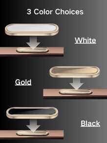 3 件装相机控制按钮保护膜适用于 16 | 16 Pro Max | 16 Pro | 16 Plus/I Phone17/17PRO/I Phone17promax/AIR 铝合金保护膜 Amera 控制按钮盖配件，支持控制缩放点击滑动，防止损坏（金色+白色+黑色） - 彩色 - 查看 2