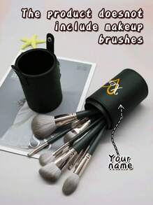 1PC Personalized Makeup Brush Case | Engraved Name Cosmetic Pouch With Mirror & Waterproof Lining (Gift Box + Dustproof Zipper) - Multicolor - View 4