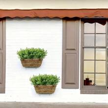 12pcs Artificial UV-Protected Eucalyptus Shrubs, Plastic Material, Suitable For Indoor And Outdoor Decoration, Applicable For Father's Day, Mother's Day, Valentine's Day, June Festival, Graduation Ceremony, Housewarming, Wedding And Garden,Fake Plants