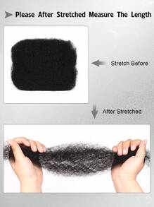 Afro Kinkys 散装真人发 10 英寸 30 克自然黑色非洲卷曲真人发散装适用于辫子接发、微型辫子、编织扭发、辫子和修复辫子 - SNatural - 查看 6