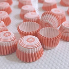 Cápsulas de papel para cupcakes, pequeñas tazas de papel para hornear, forros de tazas de papel para pasteles pequeños, moldes para hornear, tazas de papel desechables para pasteles - Rojo - Ver 6